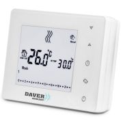 Termostat programabil,DVR.05RF cu butoane tactile, pentru centru de comanda cu unde radio, Daver