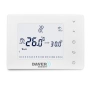 Termostat programabil,DVR.05RF cu butoane tactile, pentru centru de comanda cu unde radio, Daver
