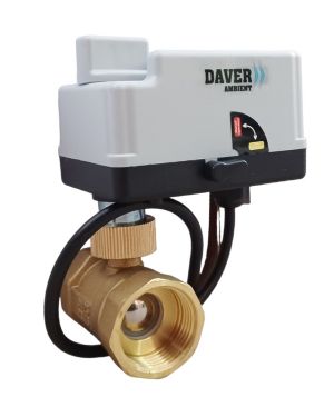 Pachet WiFi anti-inundatie cu alerta pe telefonul smart, cu un senzor si vana de 1″ si servomotor rapid cu buton de control automat/manual, Daver