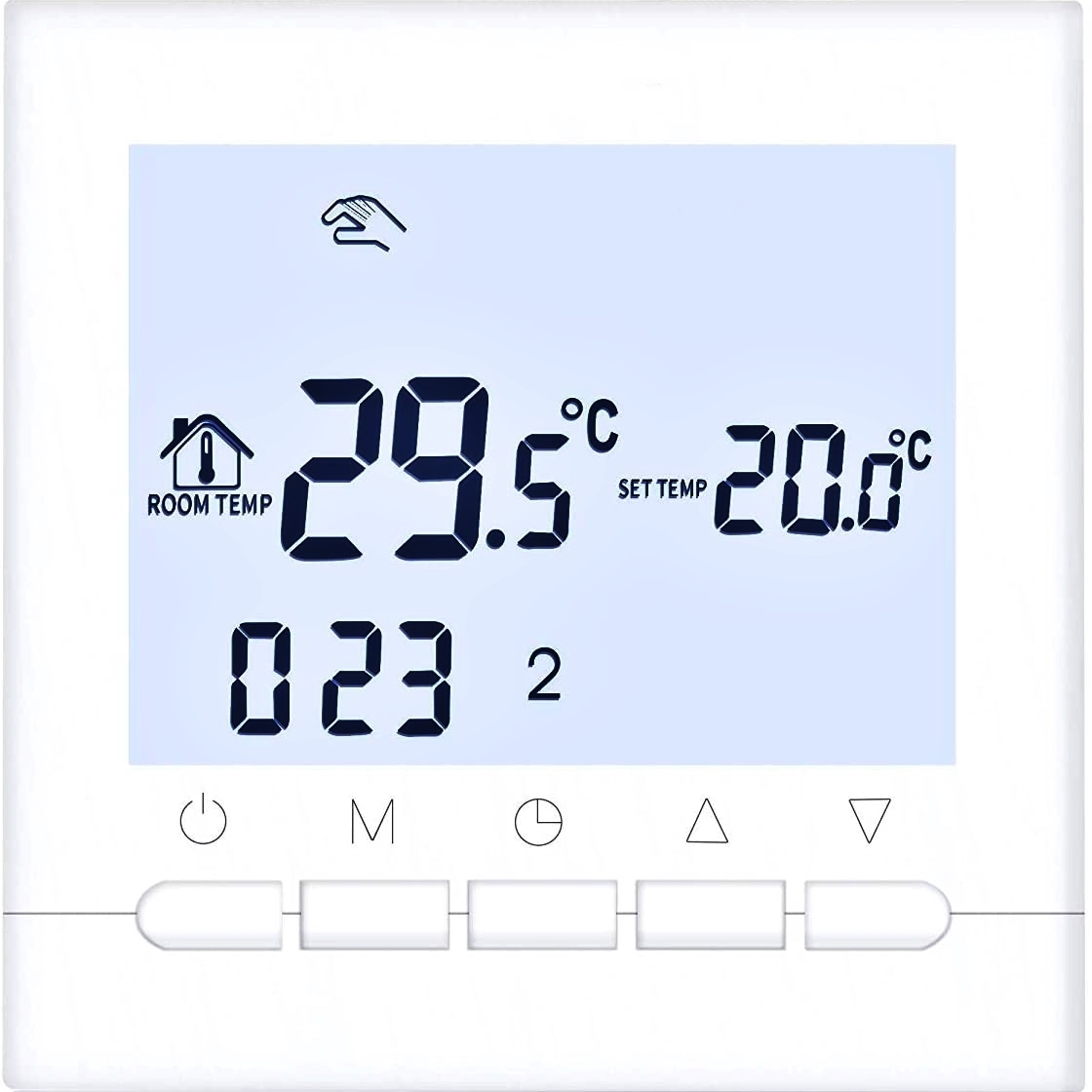 Termostat ambiental incalzire/racire, programabil, cu baterii, Daver DVR.02B05BW