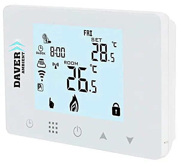 Termostat smart RF-ZIGBEE programabil prin telefon, cu unde radio, pentru control centrului de comanda wireless, Daver