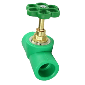 Robinet PPR verde cu ventil, pentru reglaj debit, Ø20, PN25