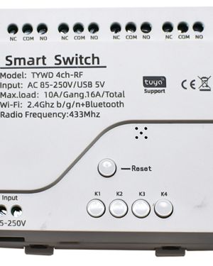 Releu WiFi cu comanda prin telefon, 4 canale, 220V, 10 A/canal, 3 moduri de lucru, Daver