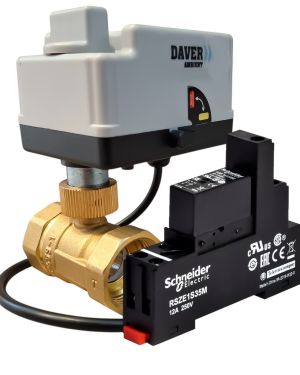 Vana 2 cai rotativa 1″ cu servomotor rapid, cu control automat / manual si releu de comutatie 230V/50Hz, Daver