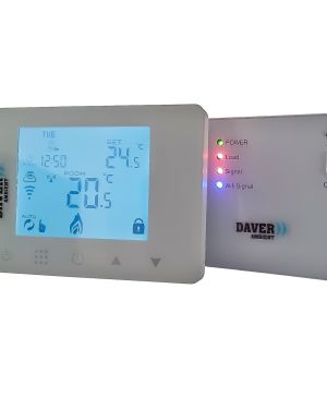 Termostat smart wireless ZigBee cu receptor  compatibil cu telefonul prin Tuya sau SmartLife, pentru control centrala, Daver