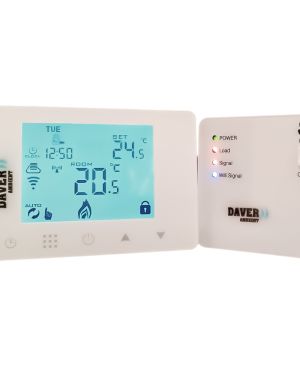 Termostat smart wireless ZigBee cu receptor  compatibil cu telefonul prin Tuya sau SmartLife, pentru control centrala, Daver